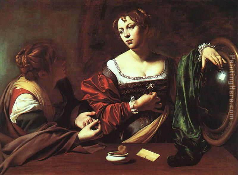Martha and Mary Magdalene By Merisi Carravaggio painting - Unknown Artist Martha and Mary Magdalene By Merisi Carravaggio art painting